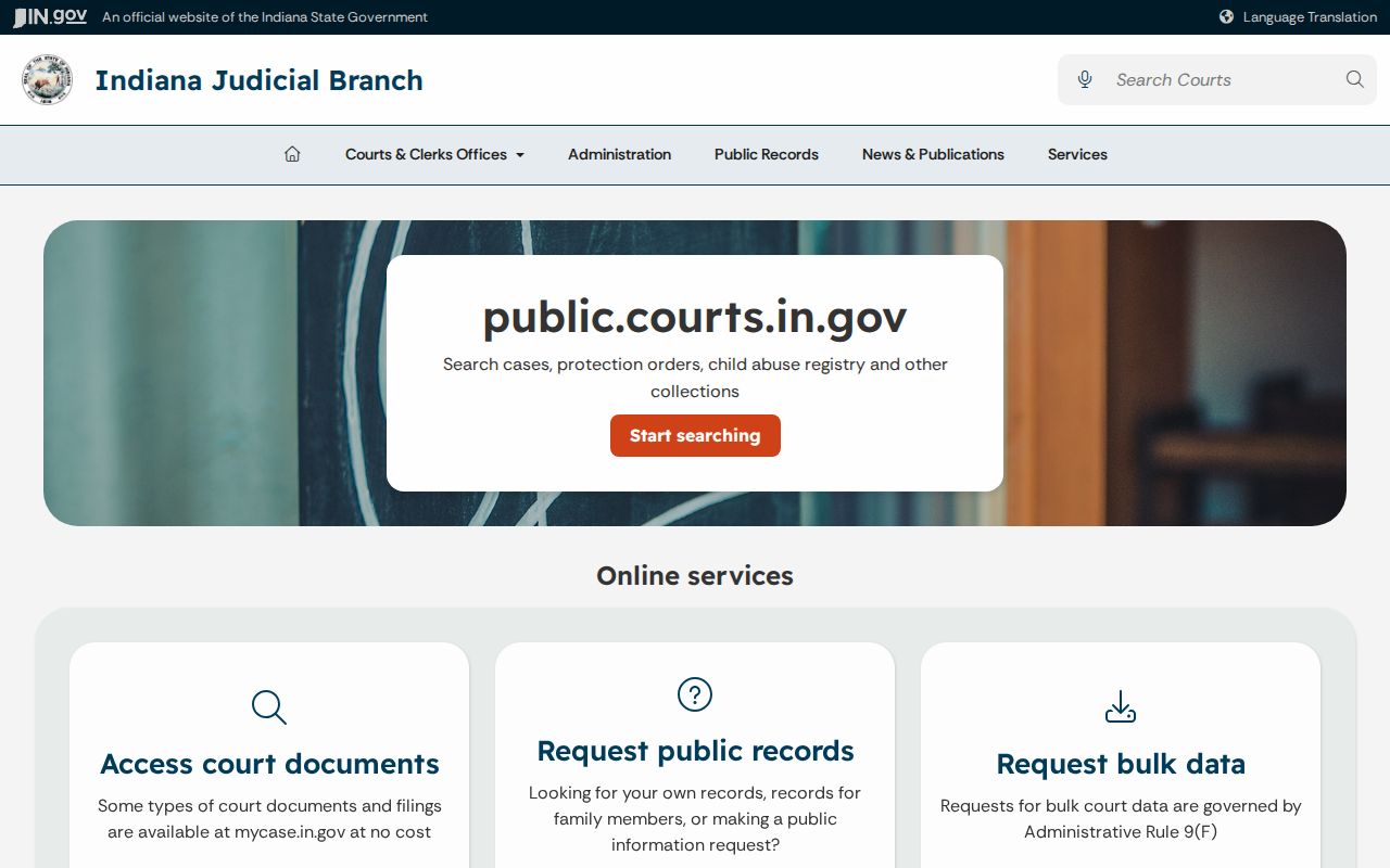 Indiana court public records information for DeKalb County
