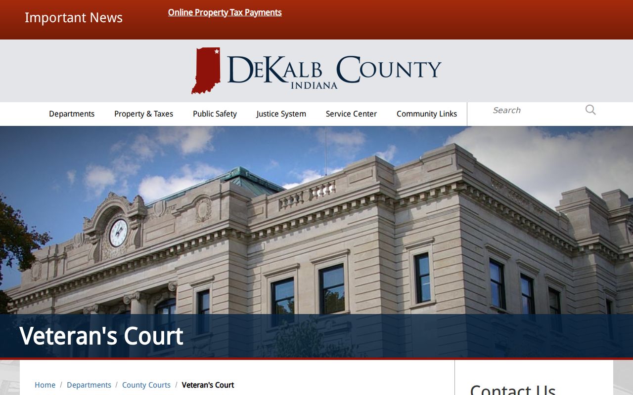 DeKalb County Veterans Treatment Court official page