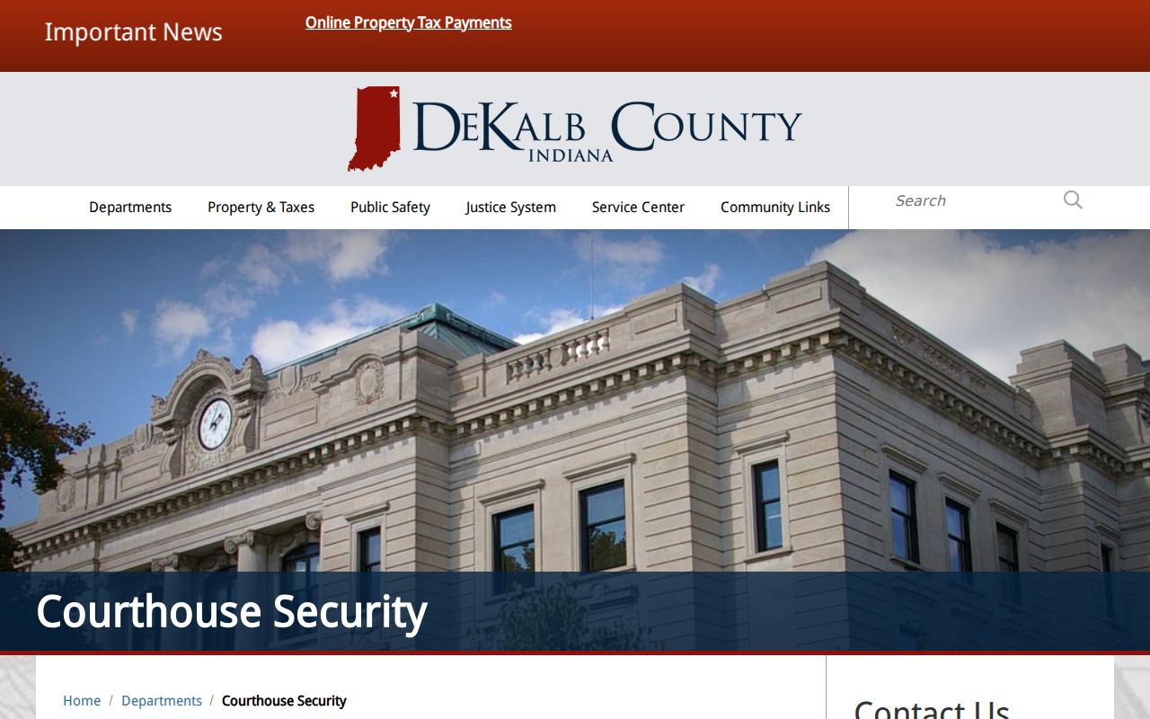 DeKalb County court docket courthouse security rules