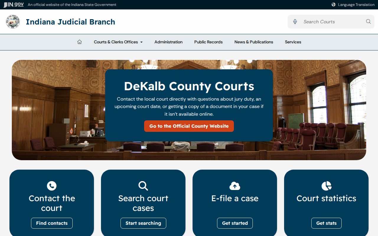 DeKalb County court docket state court access page
